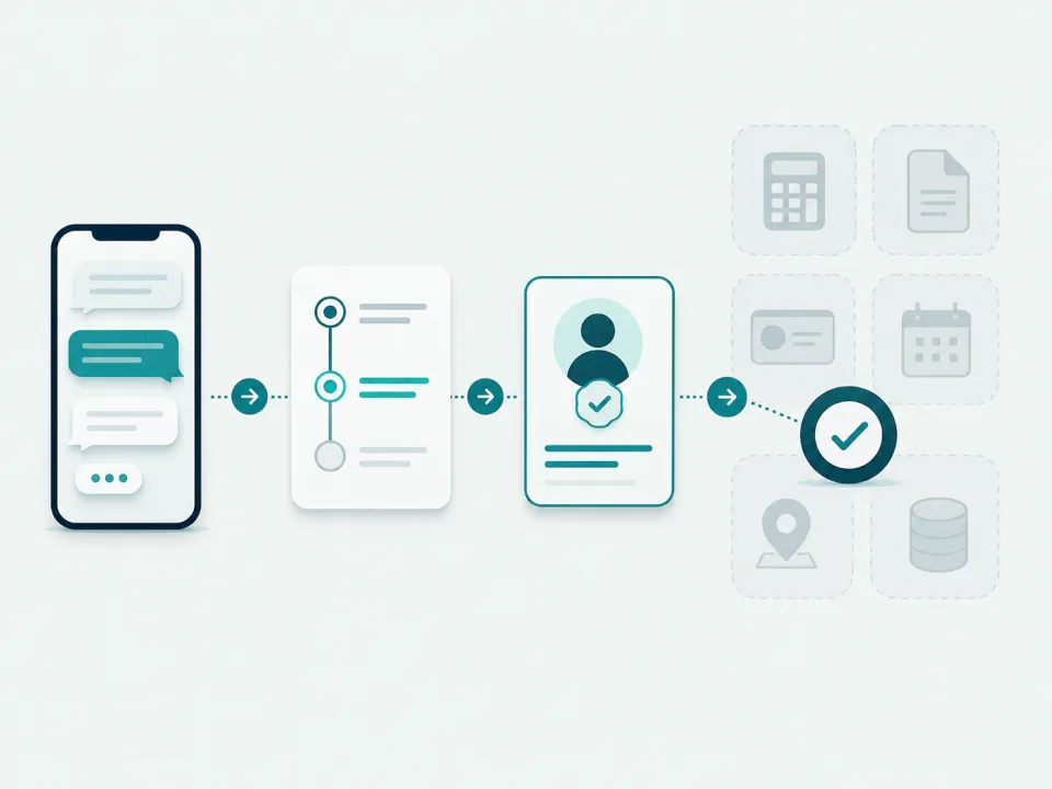 Focused SMS shift claiming workflow illustration